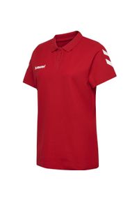Koszulka tenisowa polo damska Hummel Go Cotton Polo Woman. Typ kołnierza: polo. Kolor: czerwony, wielokolorowy, różowy. Sport: tenis #2