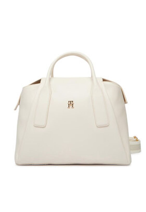 TOMMY HILFIGER - Tommy Hilfiger Torebka AW0AW18532 Kremowy. Kolor: kremowy. Materiał: skórzane