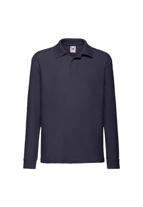 FRUIT OF THE LOOM - Koszulka Polo Z Długim Rękawem Dla Dzieci. Typ kołnierza: polo. Kolor: niebieski. Długość rękawa: długi rękaw. Długość: długie