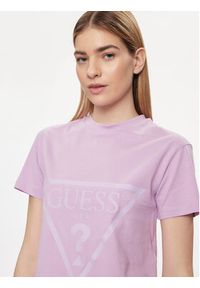 Guess T-Shirt Adele V2YI06 K8HM0 Fioletowy Regular Fit. Kolor: fioletowy. Materiał: bawełna