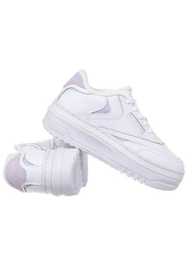 Buty do chodzenia damskie Reebok Club C Extra. Kolor: biały. Materiał: skóra. Szerokość cholewki: normalna. Model: Reebok Club. Sport: turystyka piesza