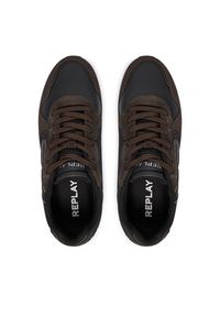 Replay - REPLAY Sneakersy GMS9I .000.C0008L Brązowy. Kolor: brązowy. Materiał: skóra