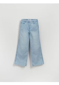 Reserved - Elastyczne jeansy wide leg - niebieski. Kolor: niebieski