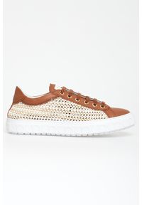 Sneakersy damskie skórzane Oslo CESARE CASADEI. Materiał: skóra #5