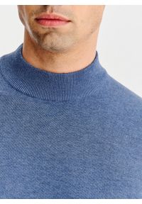 Pako Lorente - PAKO LORENTE - Półgolf męski w niebieskim kolorze. Kolor: niebieski, czarny, beżowy. Materiał: nylon, wiskoza. Wzór: gładki, ze splotem #5