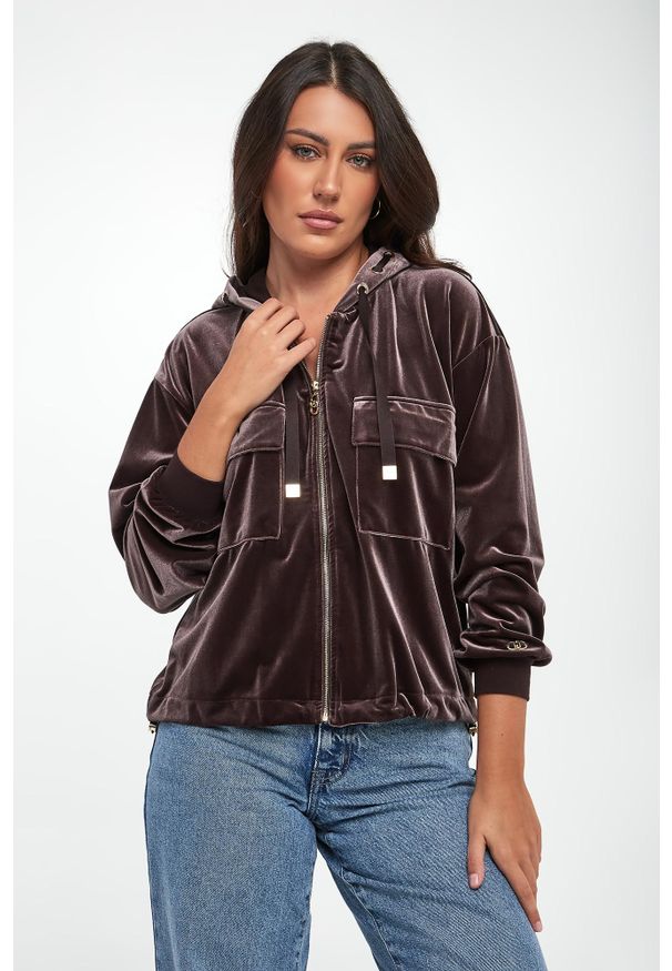 Liu Jo - Bluza damska welurowa LIU JO. Materiał: welur