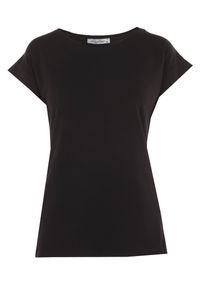 Born2be - Czarny T-shirt Kisenia. Kolor: czarny. Materiał: materiał, bawełna, tkanina. Długość: krótkie #4