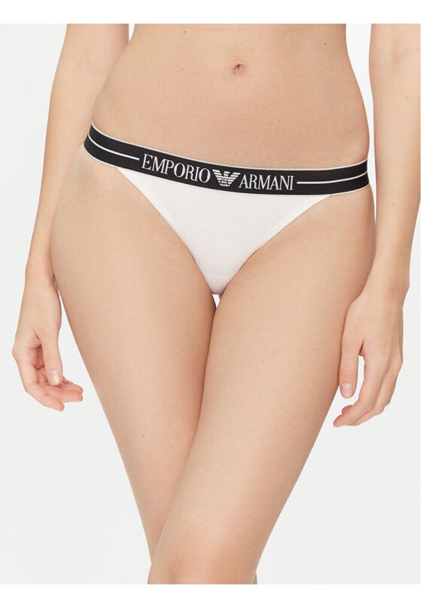 Emporio Armani Underwear Komplet 2 par stringów EW000405 AF10881 M0069 Biały. Kolor: biały. Materiał: bawełna