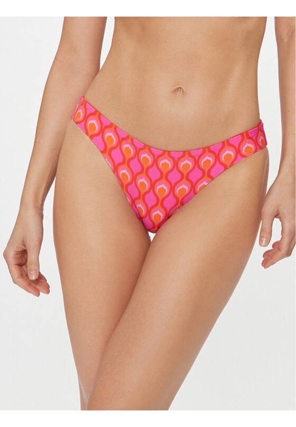 Seafolly Dół od bikini Birds Of Paradise 40426-103 Kolorowy. Kolor: czerwony. Materiał: syntetyk. Wzór: kolorowy