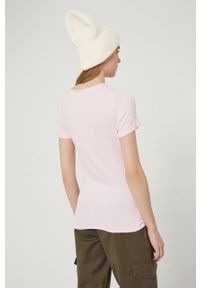 medicine - Medicine - T-shirt Basic. Kolor: różowy. Materiał: dzianina. Wzór: gładki #5