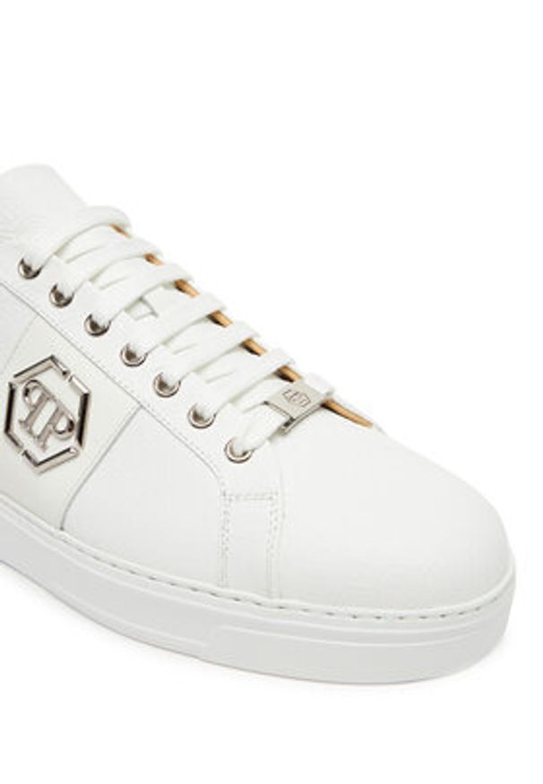 Philipp Plein - PHILIPP PLEIN Sneakersy PAES USC0768 PLE005N01 Biały. Kolor: biały. Materiał: skóra