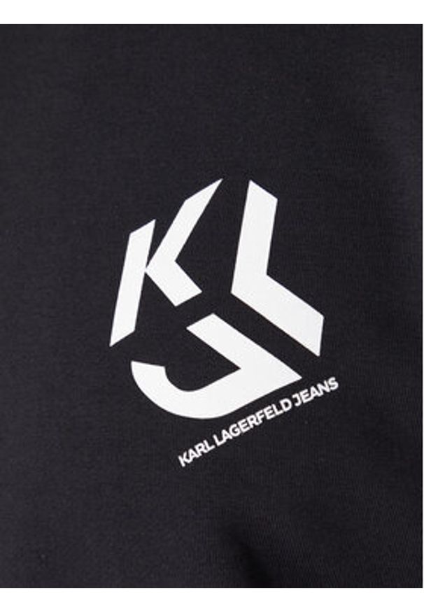 Karl Lagerfeld Jeans Bluza B1M20050 Czarny Regular Fit. Kolor: czarny. Materiał: bawełna