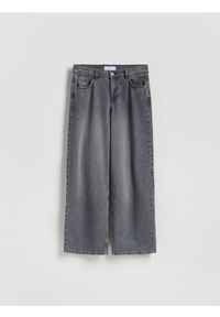 Reserved - Jeansy wide leg - szary. Kolor: szary