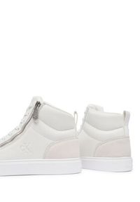 Calvin Klein Sneakersy Classic Cup Mid Laceup Zip Lth YM0YM01428 Biały. Kolor: biały. Materiał: skóra #4