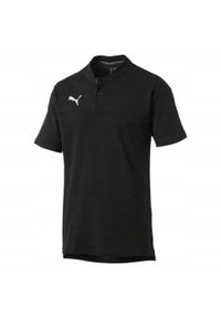 Puma - Koszulka Polo Męska Sportowa. Typ kołnierza: polo. Kolor: czarny. Sport: turystyka piesza