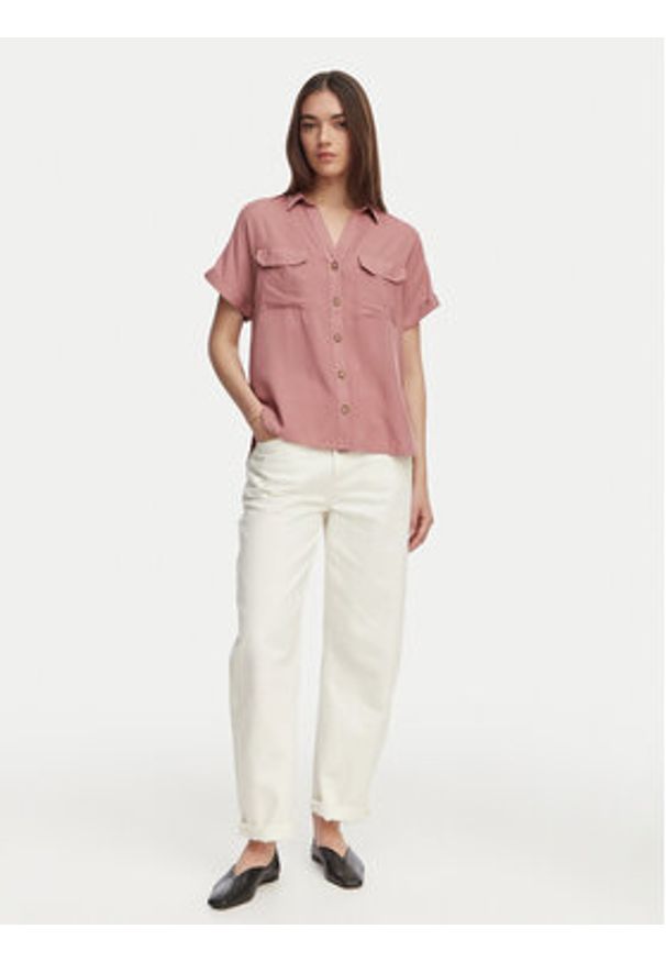 Vero Moda Koszula Bumpy 10310139 Różowy Regular Fit. Kolor: różowy. Materiał: wiskoza