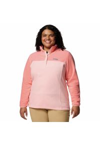 columbia - Bluza polarowa damska Columbia Benton Springs 1/2 Snap Pullover Fleece II. Kolor: różowy. Materiał: polar