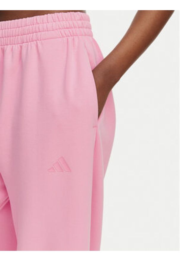Adidas - adidas Spodnie dresowe Soft Lux KA7019 Różowy Loose Fit. Kolor: różowy. Materiał: syntetyk
