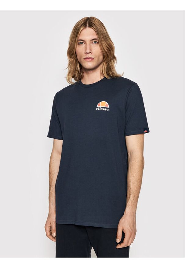 Ellesse T-Shirt Canaletto SHS04548 Granatowy Regular Fit. Kolor: niebieski. Materiał: bawełna