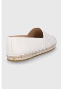 Coach espadryle skórzane Carley C6763. Kolor: beżowy. Materiał: skóra. Obcas: na obcasie. Wysokość obcasa: niski #3