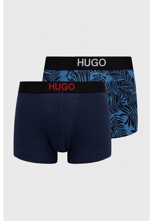 Hugo - Bokserki (2-pack). Kolor: niebieski. Materiał: bawełna