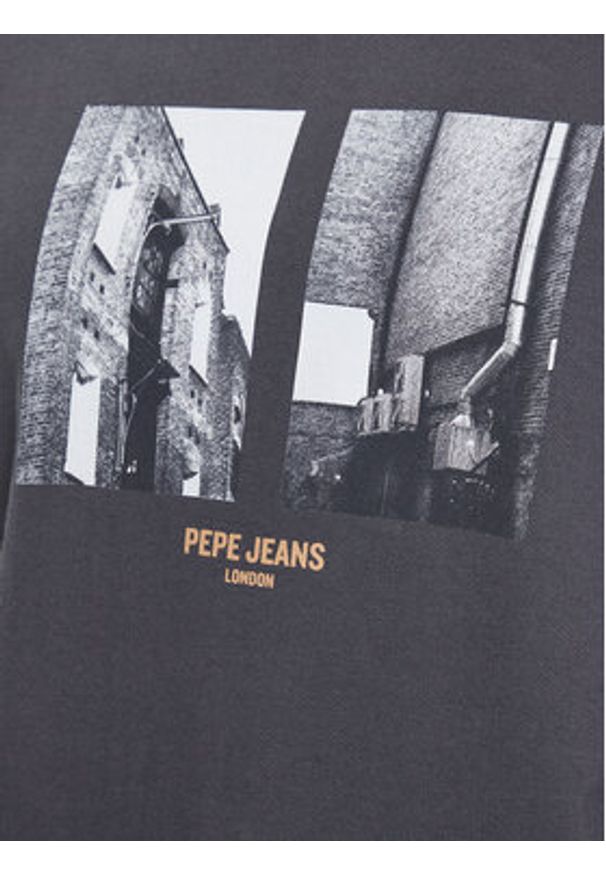 Pepe Jeans Bluza Meelo PM582474 Szary Regular Fit. Kolor: szary. Materiał: bawełna