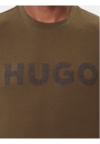Hugo - HUGO T-Shirt Dulivio 50542737 Brązowy Regular Fit. Kolor: brązowy. Materiał: bawełna