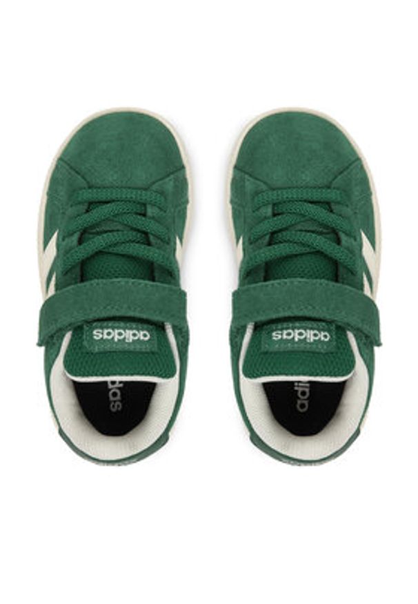Adidas - adidas Sneakersy Grand Court 2.0 JR0776 Zielony. Kolor: zielony. Materiał: skóra, zamsz