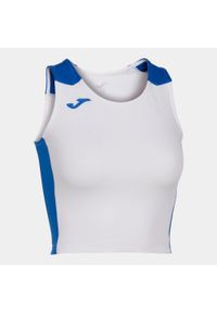Tank top do biegania damski Joma Record II Crop top. Kolor: biały, niebieski, wielokolorowy. Sport: bieganie #1