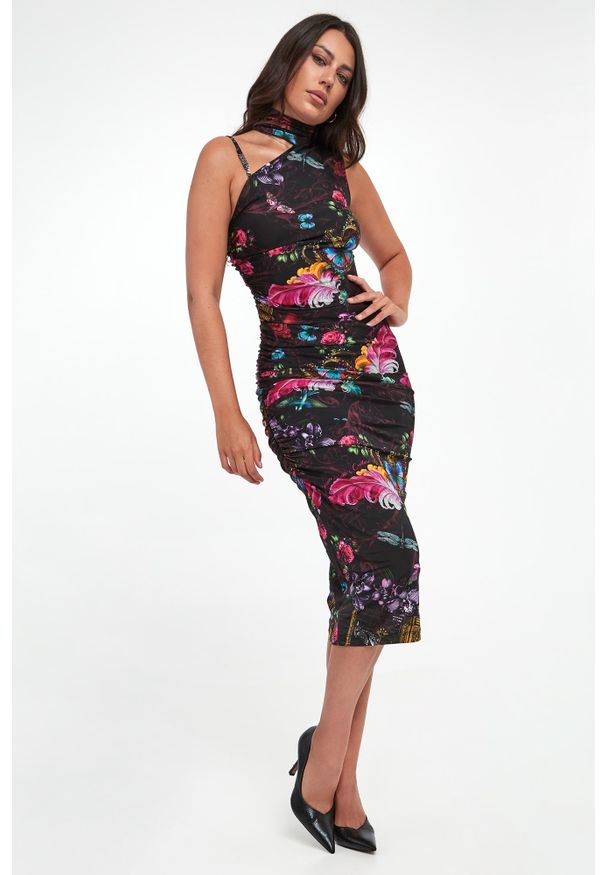 Versace Jeans Couture - Sukienka midi bodycon VERSACE JEANS COUTURE. Typ sukienki: bodycon. Długość: midi