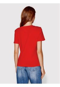 Tommy Jeans T-Shirt DW0DW14616 Czerwony Regular Fit. Kolor: czerwony. Materiał: bawełna