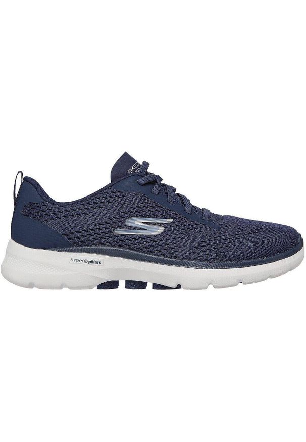 skechers - Buty sportowe damskie Skechers Go Walk 6 bold Visio. Kolor: niebieski. Materiał: materiał