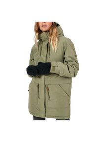 Kurtka przeciwdeszczowa damska Roxy Dawn View parka. Kolor: zielony. Materiał: nylon, poliester