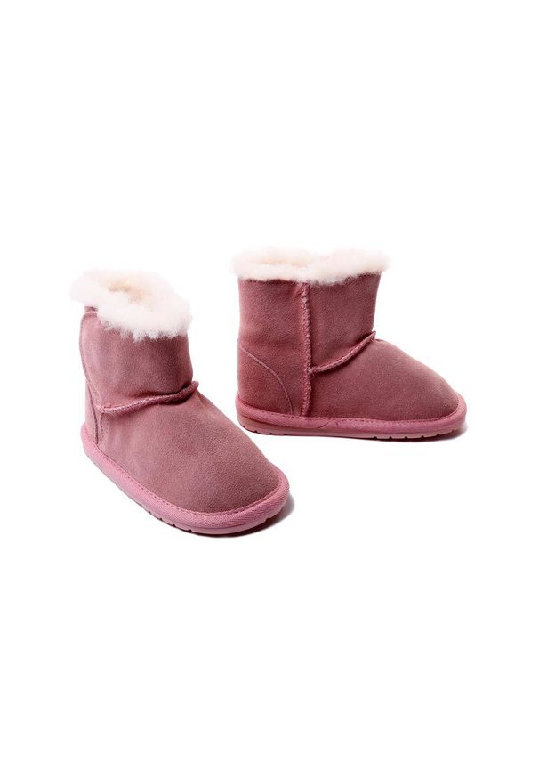 EMU Australia - EMU AUSTRALIA Toddle B10737 baby pink, botki dziecięce, rozmiary 20-23. Zapięcie: rzepy. Kolor: różowy. Materiał: zamsz, skóra