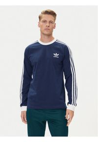 Adidas - adidas Longsleeve adicolor Classics 3-Stripes IM9428 Granatowy Slim Fit. Kolor: niebieski. Materiał: bawełna. Długość rękawa: długi rękaw