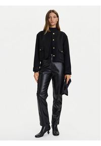 French Connection Spodnie z imitacji skóry 74ZBO Czarny Regular Fit. Kolor: czarny. Materiał: skóra #3