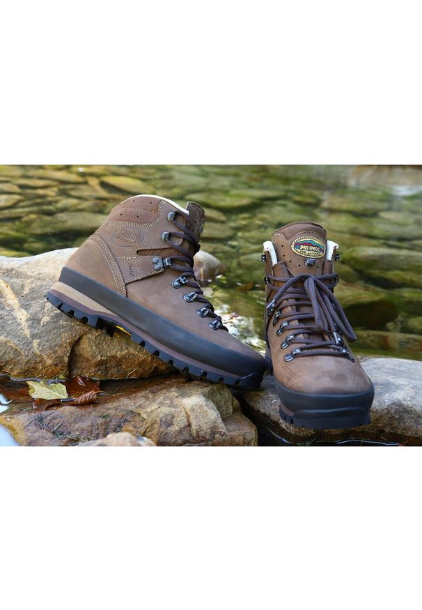 MEINDL - Buty trekkingowe Meindl Borneo 2 MFS. Kolor: brązowy. Materiał: skóra, nubuk. Sport: turystyka piesza