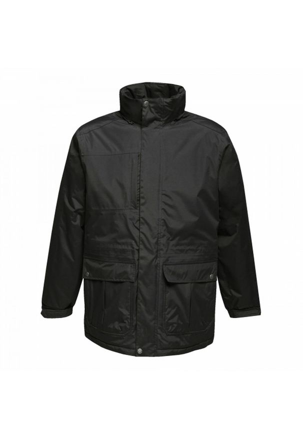 Regatta - Męska Kurtka Parka Przeciwdeszczowa Darby III. Kolor: czarny. Sport: turystyka piesza