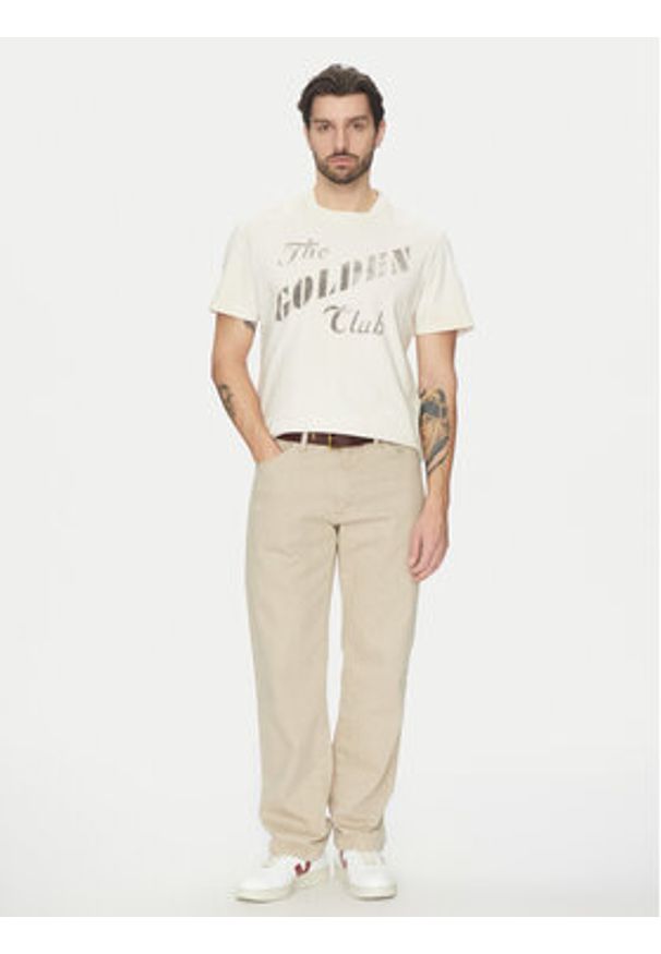 GOLDEN GOOSE - Golden Goose T-Shirt GMP01220.P001642 Écru Regular Fit. Materiał: bawełna