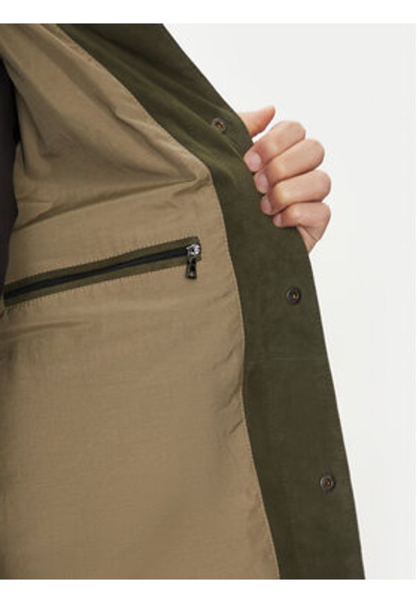 JOOP! Jeans Kurtka skórzana 15 Georg 80000766 Zielony Regular Fit. Kolor: zielony. Materiał: skóra