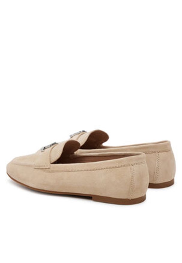 Lauren Ralph Lauren - LAUREN RALPH LAUREN Loafersy Averi III 802946809010 Beżowy. Kolor: beżowy. Materiał: zamsz, skóra