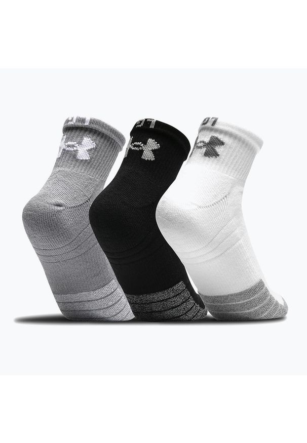 Męskie skarpety Under Armour HEATGEAR QUARTER. Kolor: biały, wielokolorowy, czarny, szary. Materiał: materiał. Sport: fitness