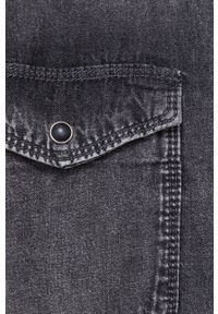 Only & Sons Koszula jeansowa męska kolor szary regular z kołnierzykiem klasycznym. Okazja: na co dzień. Typ kołnierza: kołnierzyk klasyczny. Kolor: szary. Materiał: jeans. Długość rękawa: długi rękaw. Długość: długie. Styl: casual, klasyczny #3