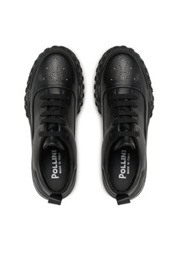 Pollini Sneakersy SA10183G0LTN100A Czarny. Kolor: czarny. Materiał: skóra