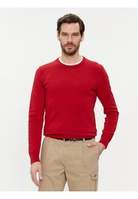 Aeronautica Militare Sweter 241MA1488L506 Czerwony Slim Fit. Kolor: czerwony. Materiał: bawełna