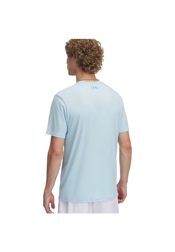 Koszulka męska Under Armour Stacked Logo SS. Kolor: niebieski. Sport: fitness