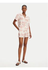Banana Moon Szorty materiałowe William Floreal MHW03 Różowy Loose Fit. Kolor: różowy. Materiał: wiskoza #5