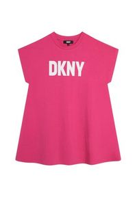 DKNY Sukienka codzienna D32866 S Różowy Regular Fit. Okazja: na co dzień. Kolor: różowy. Materiał: bawełna. Typ sukienki: proste. Styl: casual