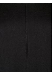 Zizzi Sukienka dzianinowa M61194B Czarny Regular Fit. Kolor: czarny. Materiał: bawełna