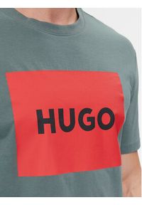 Hugo T-Shirt Dulive222 50467952 Zielony Regular Fit. Kolor: zielony. Materiał: bawełna